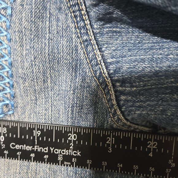 Ninetysix North Hip-Hop Denim Jacket 1X  Embroidered Snake Graphic Streetwear - Picture 13 of 14